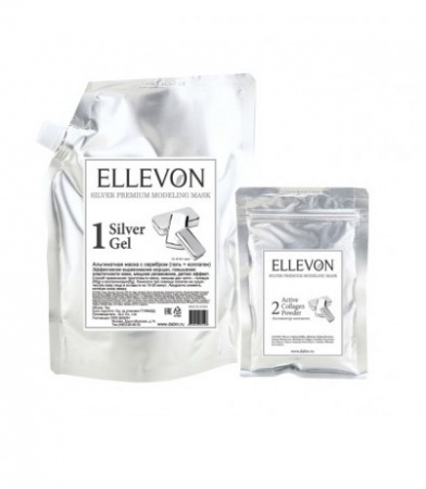 Маска альгинатная с серебром (гель + коллаген) Ellevon Silver Premium Modeling Mask