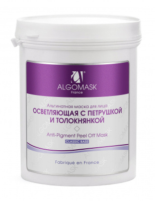 Осветляющая альгинатная маска с толокнянкой Algomask Anti-Pigment Peel-Off Mask, 200 гр.