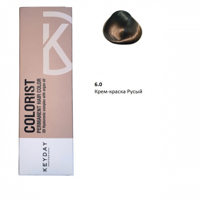 Keyday Colorist Крем-краска 6.0 Русый, 100 гр. Keyday Colorist Крем-краска 6.0 Русый, 100 гр.