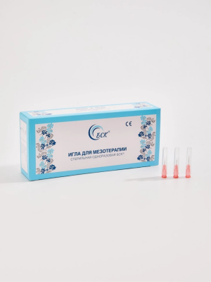 Иглы для мезотерапии 29G 0,33 х 6 mm стерильная одноразовая БСК, 100 шт