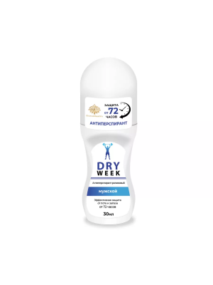 Антиперспирант роликовый Мужской DRY WEEK Roller Antiperspirant for Man DRY WEEK, 30 мл Антиперспирант роликовый Мужской DRY WEEK Roller Antiperspirant for Man DRY WEEK, 30 мл