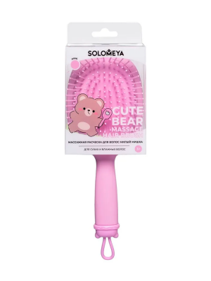 Массажная расческа для волос Милый Мишка, Розовая Solomeya Cute Bear Massage Hair Brush, Pink Массажная расческа для волос Милый Мишка, Розовая Solomeya Cute Bear Massage Hair Brush, Pink