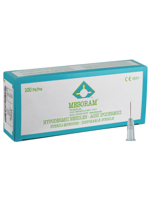 Иглы для мезотерапии 27G 0,4 х 4 mm MESORAM HYPODERMIC NEEDLES - AGHI IPODERMICI, 100 шт