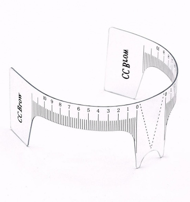 Линейка для бровей с вырезом для носа Lucas Cosmetics Brow Ruler with Nose Cut,
