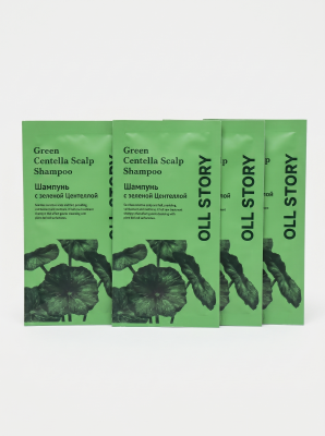 Шампунь мини-саше с зеленой центеллой,OLL STORY Shampoo Mini Sasha  with green Centella, 5 шт., 6 мл