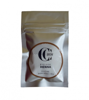 Хна для ресниц и бровей золотистый коричневый Lucas Cosmetics CC Brow Color Correction Golden Brown в саше /Золотистый коричневый (Gold Brown), 10 гр