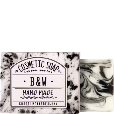 Мыло для лица и тела Солод и можжевельник Black and White Плацентоль, 75 гр Мыло для лица и тела Солод и можжевельник Black and White Плацентоль, 75 гр