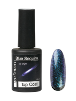 Топ для ногтей синими блестками Blue Sequins Sofiprofi Top Coat, 10 мл