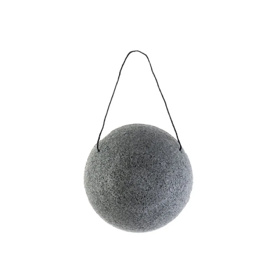Solomeya Очищающий спонж для умывания конняку с древесным углем / Charcoal Konjac Sponge, 1 шт