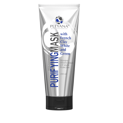 Маска очищающая с французскими глинами белой и зеленой Pleyana Purifying Mask with French White and Green Clay, 200 мл