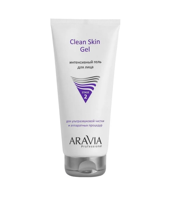 Интенсивный гель для ультразвуковой чистки лица и аппаратных процедур  Aravia Clean Skin Gel, 200 мл - купить в интернет-магазине по выгодной цене