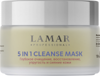 Маска для лица очищающая c розовой глиной 5 in 1 Lamar Professional Cleansing Face Mask with pink clay 5 in 1, 100 мл