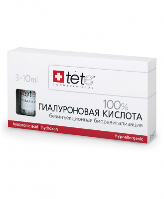 Гиалуроновая кислота 100% TETe Cosmeceutical Hyaluronic Acid, 3 х 10 мл.