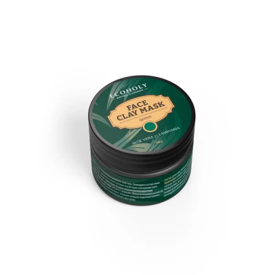 Глина зеленая с ламинарией и экстрактом алоэ вера Ecoholy Green Clay with Laminaria and Aloe Vera Extract, 100 мл