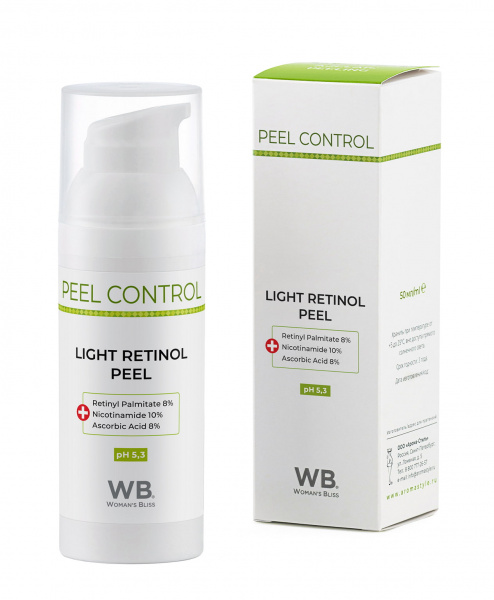 Пилинг ретиноловый легкий Woman's Bliss Retinol Peel Control, 50 мл Пилинг ретиноловый легкий Woman's Bliss Retinol Peel Control, 50 мл
