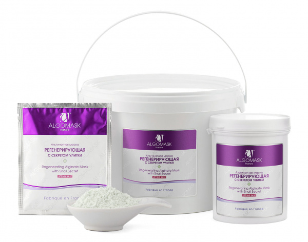 Альгинатная маска регенерирующая с секретом улитки Algomask Alginate Mask with Snail Secret