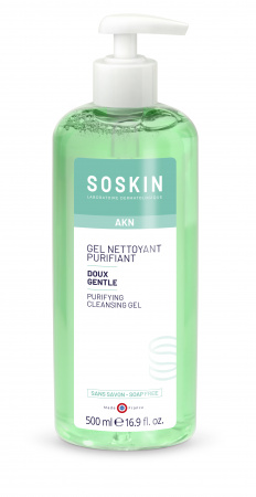 Гель очищающий для жирной и комбинированной кожи Soskin-Paris Purifying Cleansing Gel, 500 мл