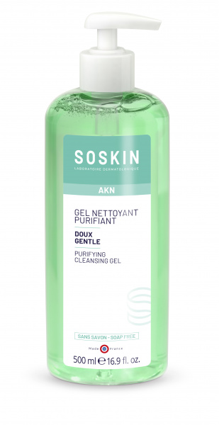 Гель очищающий для жирной и комбинированной кожи Soskin-Paris Purifying Cleansing Gel, 500 мл