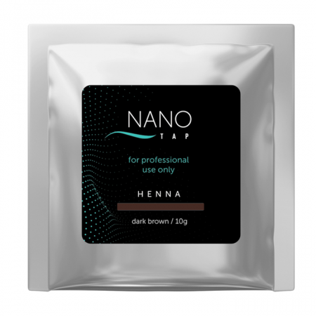 Хна для бровей в саше (темно-коричневый) Nano Tap dark-brown, 10 г.