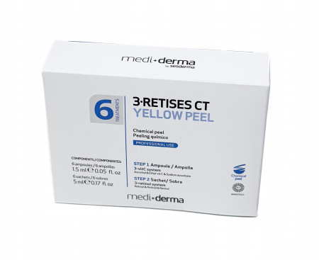 Желтый пилинг с системой 3-Ретинол 3-Retises Ct Yellow Peel, 6 ампул х 1,5 мл. 6 саше х 5 мл