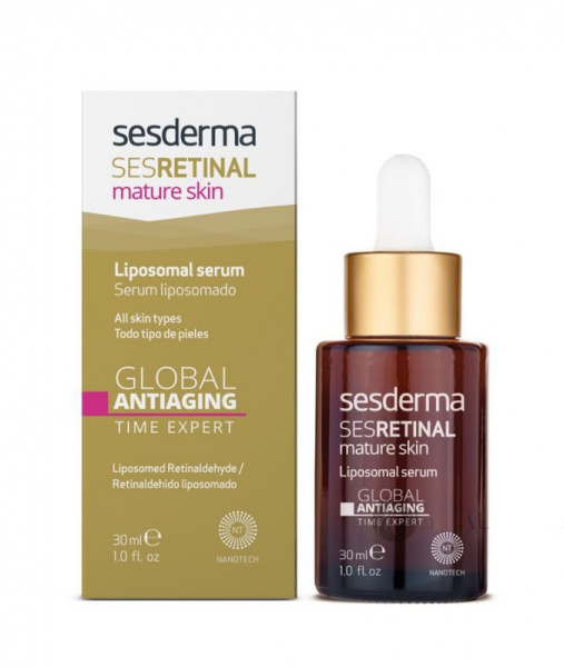 Сыворотка «Эксперт времени» липосомальная омолаживающая Sesretinal Mature Skin Liposomal Serum Global Antiaging Time Expert,  30 мл Сыворотка «Эксперт времени» липосомальная омолаживающая Sesretinal Mature Skin Liposomal Serum Global Antiaging Time Expert,  30 мл