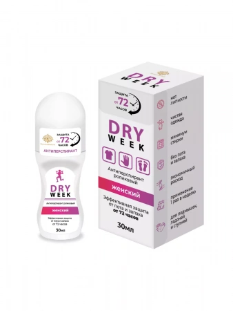 Антиперспирант роликовый Женский DRY WEEK Roller Antiperspirant for Women DRY WEEK, 30 мл