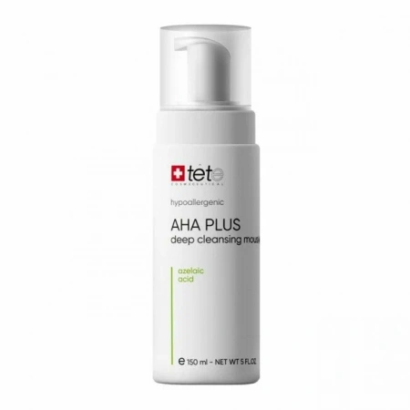 Мусс для умывания с комплексом AHA и азелаиновой кислот TETe Cosmeceutical AHA Plus Deep Cleansing Mousse, 75 мл