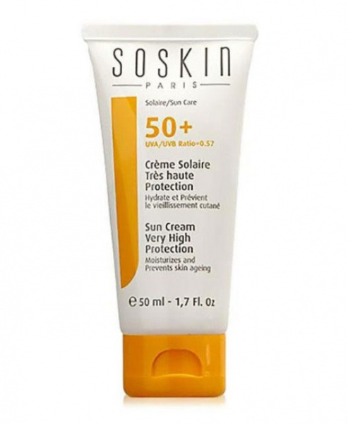 Cолнцезащитный крем с высокой степенью защиты SPF 50+ Soskin-Paris Sun Cream Very High Protection SPF 50+, 50 мл