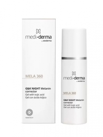 Гель для лица депигментирующий Mediderma  Mela 360 G&K Night Melanin corrector, 30мл