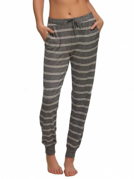 Полосатые брюки с манжетами