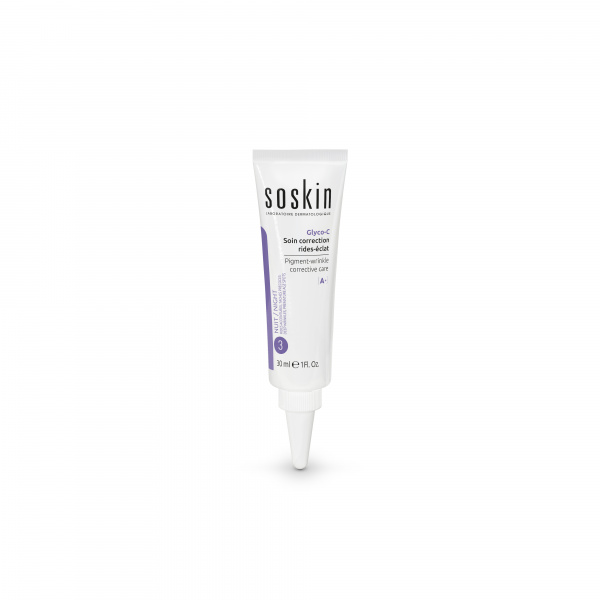 Ночной крем против морщин и пигментации, Soskin, Pigment-wrinkle corrective care "Glico-C", 30 мл.