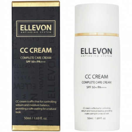 Крем для лица ELLEVON CC SPF 50+/PA+++, 50 мл
