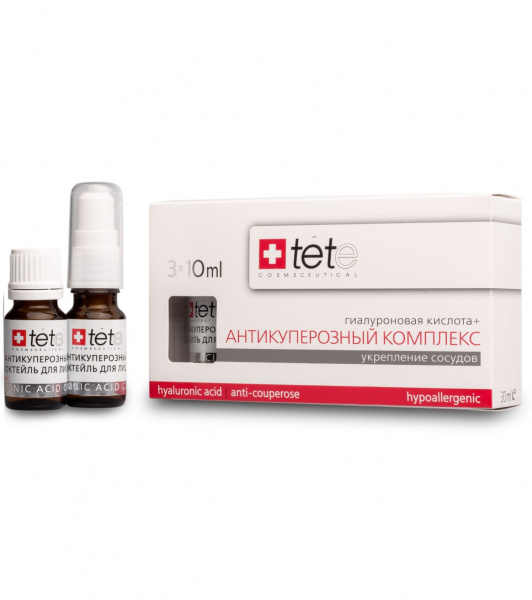 Гиалуроновая кислота антикуперозный комплекс TETe Cosmeceutical Hyaluronic Acid + Anti-Couperose Complex, 30 мл Гиалуроновая кислота антикуперозный комплекс TETe Cosmeceutical Hyaluronic Acid + Anti-Couperose Complex, 30 мл