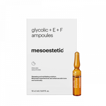 Отшелушивающее средство, ускоряющее обновление клеток Mesoestetic Glycolic + E + F ampoules