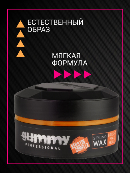 Воск для укладки волос GUMMY BRIGHT MAX HOLD, 150 мл (МАРМЕЛАДНЫЙ) Воск для укладки волос GUMMY BRIGHT MAX HOLD, 150 мл (МАРМЕЛАДНЫЙ)