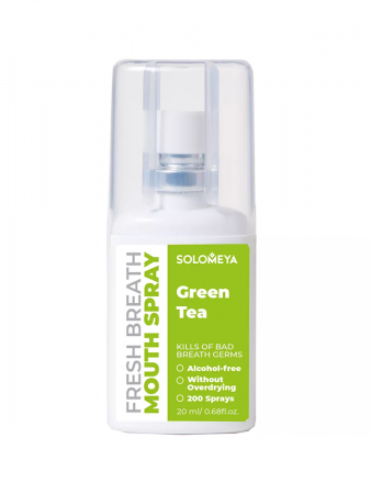 Освежающий спрей для полости рта Зеленый чай Solomeya Fresh Breath Mouth spray Green tea, 20 мл