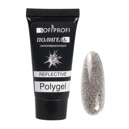 Полигель светоотражающий для ногтей Тон 2730 Sofiprofi REFLECTIVE Polygel, 15 мл