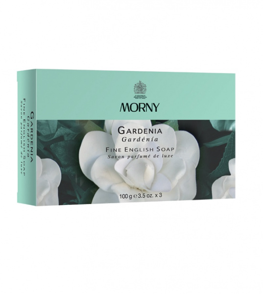 Английское мыло Гардения Morny of London Gardenia Fine English Soap 3 шт по 100 гр Английское мыло Гардения Morny of London Gardenia Fine English Soap 3 шт по 100 гр