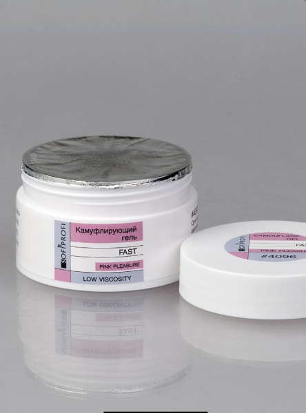 Гель камуфлирующий низкой вязкости Sofiprofi FAST PINK PLEASURE LOW VICOSITY, 50 мл