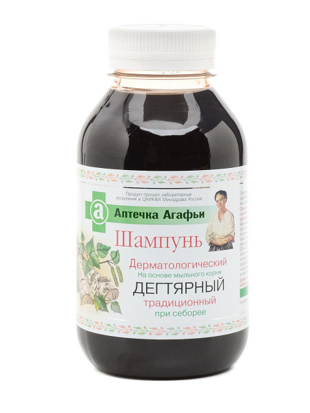 Шампунь дерматологический Дегтярный при себорее Рецепты бабушки Агафьи, 300 мл Шампунь дерматологический Дегтярный при себорее Рецепты бабушки Агафьи, 300 мл