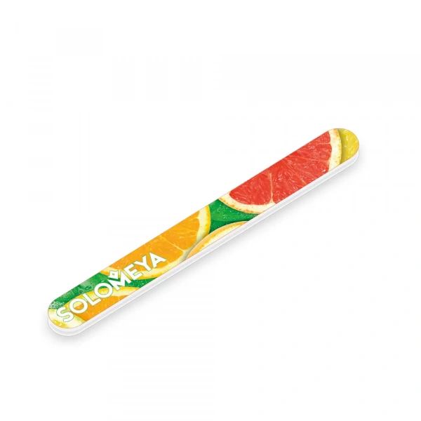 Solomeya Пилка д/натур. и искусств.ногтей 180/220 Грейпфрутовый фреш Grapefruit Fresh Nail File 11