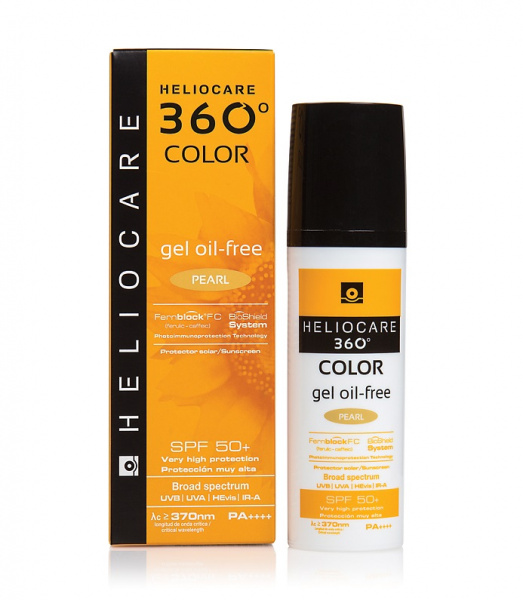Тональный солнцезащитный гель жемчужный SPF50+ Cantabria Labs Heliocare 360º Color Gel Oil-Free Pearl Sunscreen SPF50+, 50 мл Тональный солнцезащитный гель жемчужный SPF50+ Cantabria Labs Heliocare 360º Color Gel Oil-Free Pearl Sunscreen SPF50+, 50 мл