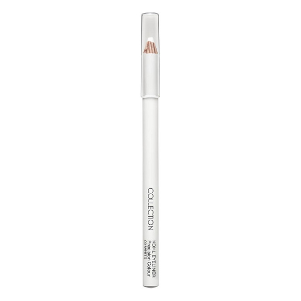 Карандаш-каял для глаз Белый Collection Kohl Eyeliner Precision Colour White U5168, 4 гр Карандаш-каял для глаз Белый Collection Kohl Eyeliner Precision Colour White U5168, 4 гр