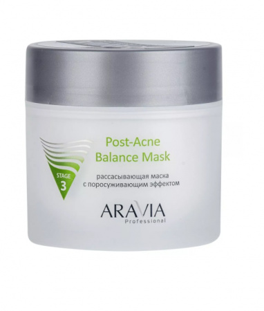 Рассасывающая маска для лица с поросуживающим эффектом для жирной и проблемной кожи Aravia Laboratories Post- Acne Balance Mask, 300 мл