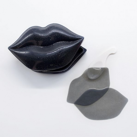Гидрогелевые патчи для губ с ароматом Черешни (Черные) Kocostar  Lip Mask Black ( Black Cherry Flavor), 50 г. (20  патчей)