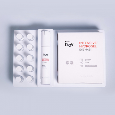 Набор для интенсивного ухода за глазами Isov Sorex Intensive Eye Care, Hydrogel Mask, Eye Care Serum,  30 мл