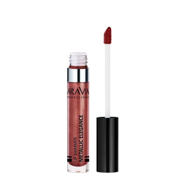 Жидкая помада-металлик для губ (красно-коричневый) Aravia Metallic Elegance 06 lip shimmer, 5,5 мл.