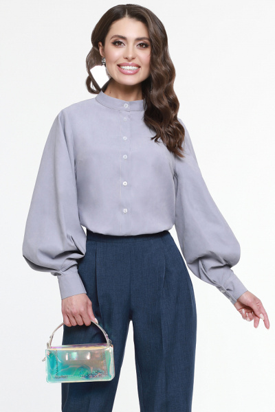 Блузка c воротником стойкой Мейлин