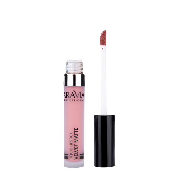 Aravia Professional Помада жидкая бархатно-матовая Velvet Matte, 5.5 мл – 01 nude more, lip matte