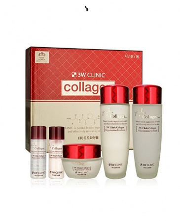 Подарочный набор по уходу за лицом с коллагеном 3W Clinic Collagen Skin Care Set